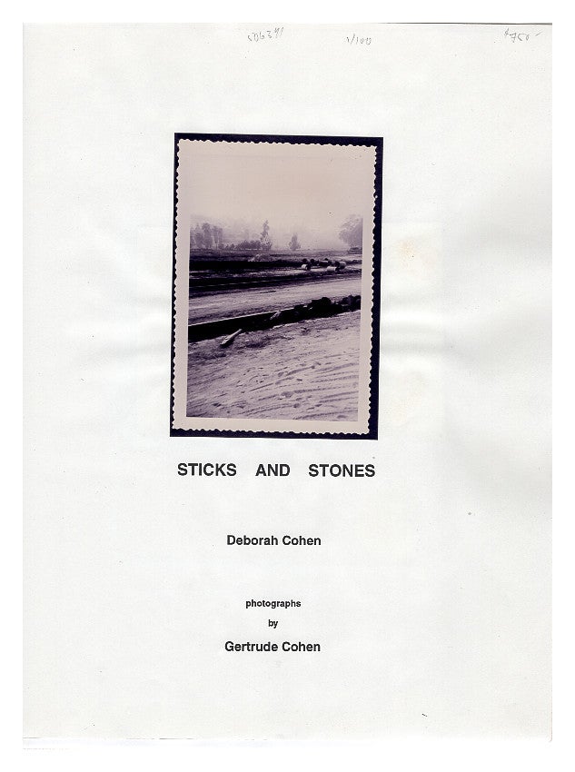 Item #00506391 Sticks and Stones (Public Access Press series, no. 2.). Deborah Cohen.