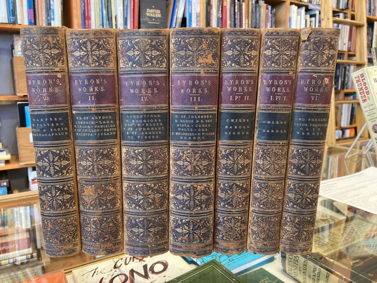 Item #00507800 The Poetical Works of Lord Byron [6 Volumes (of 8), Bound in 7]. Lord Gordon George Noel Byron.
