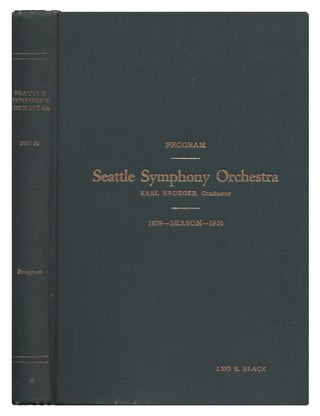 Item #00513145 Seattle Symphony Orchestra Program Season 1929-1930. Seattle Symphony Orchestra,...
