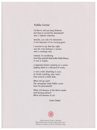 Item #00517413 Fifth Annual Poetry Festival: Small Scars by John Woods, Brass-Clad Legions by...