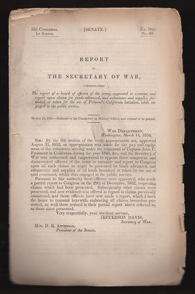 Item #00523863 Report of the Secretary of War : communicating a report of the Board of Officers....