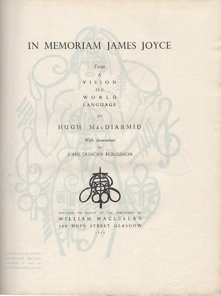 In Memoriam James Joyce: From 'A Vision Of World Language
