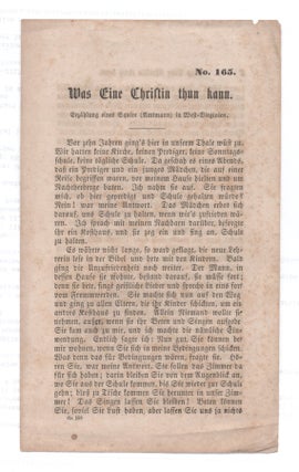 Item #00544655 Was Eine Christin thun kann: Erzählung eines Squire (Amtmann) in West-Virginien....