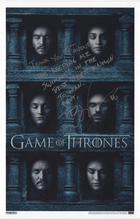 Item #00545320 Game of Thrones Season 6 Poster Signed. George R. R. Martin, D. B. Weiss