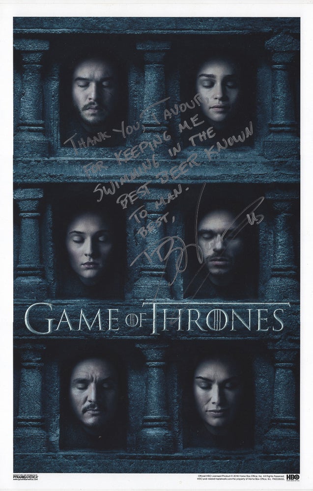 Item #00545320 Game of Thrones Season 6 Poster Signed. George R. R. Martin, D. B. Weiss.
