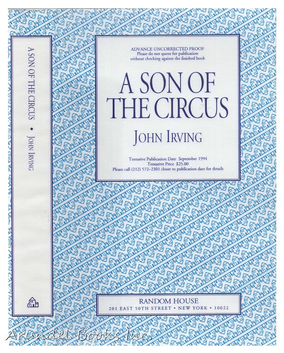 Item #00546686 A Son of the Circus. John Irving.