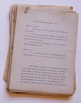 Item #005490548 Papers and Material Related to Radliffe College, From The Papers Of LeBaron...