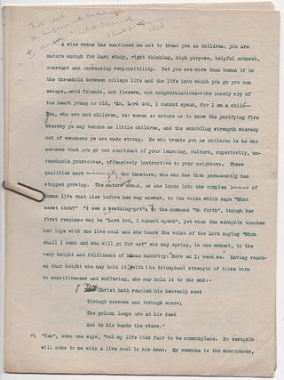 Papers and Material Related to Radliffe College, From The Papers Of LeBaron Russell Briggs