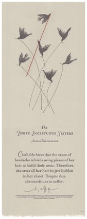Item #005491525 The Three Incestuous Sisters [Broadside]. Audrey Niffenegger