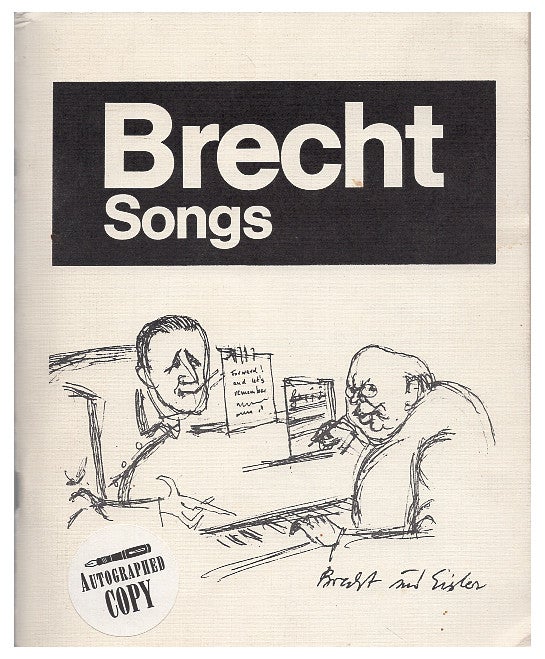 Item #005493438 Brecht Songs. Bertolt Brecht, Kurt Weill, Hanns Eisler, Ina Wittich, Eric Bentley.