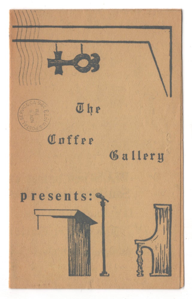 Item #005495056 Coffee Gallery Event Broadsheet - Poet's Gallery For October-November 1973. Lennart Bruce, Carolyn Kizer.