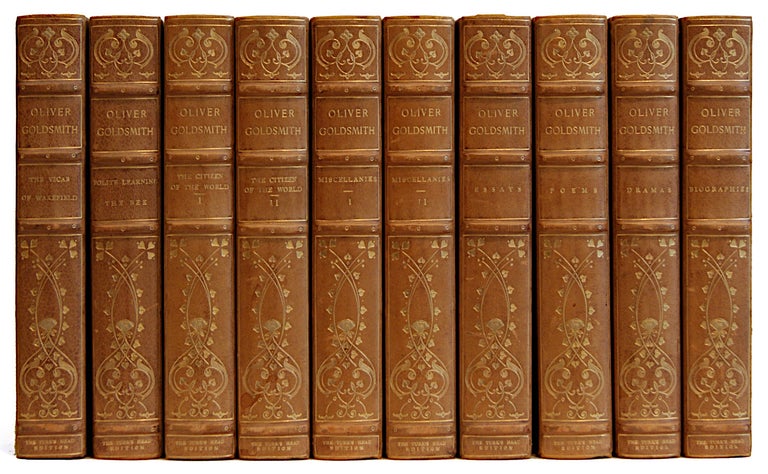 Item #005496419 The Works of Oliver Goldsmith TURKS HEAD EDITION in 10 Volumes. Oliver Goldsmith.
