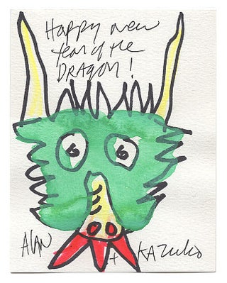 Item #005498699 Original Watercolor New Year's Card Year of the Dragon 2012. Alan Chong Lau
