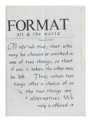 Item #005500572 Format Magazine: Art & The World. Summer 1981. C. L. Morrison