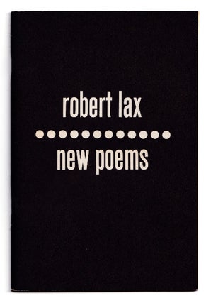 Item #005504080 New Poems. Robert Lax