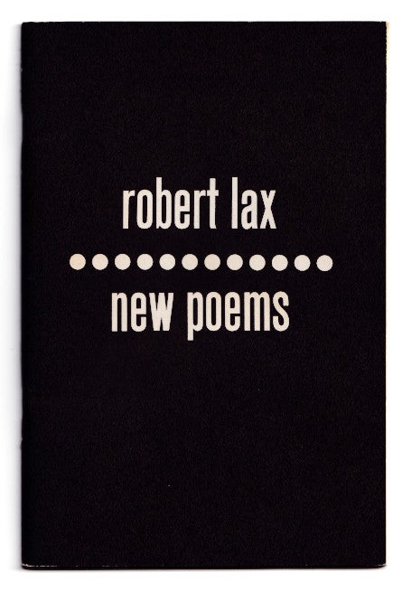 Item #005504080 New Poems. Robert Lax.