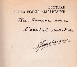 Item #005504182 Lecture De La Poesie Americaine (Collection 'Critique'). Serge Fauchereau