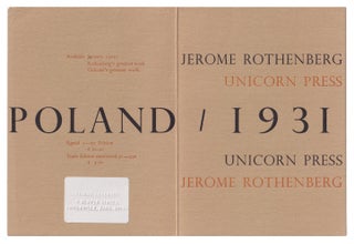 Item #005505743 POLAND / 1931 [Prospectus]. Jerome Rothenberg