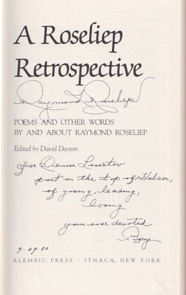 A Roseliep retrospective: Poems and other words by and about Raymond Roseliep