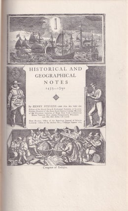 Historical and Geographical Notes on the Earliest Discoveries in America 1543-1530