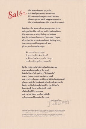 Minnesota Center For Book Arts Broadside Suite; Published In Conjunction With The Loft Mentor Series 1988-1989