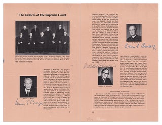 Item #005509266 The Justices of the Supreme Court; Complete Autographs of the Burger Court from...
