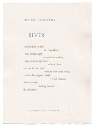 Item #005510107 River. Denise Levertov