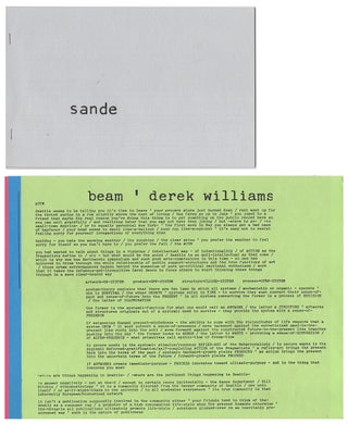 Item #005515577 Sande [together with] Three Issues of Beam. Derek Williams