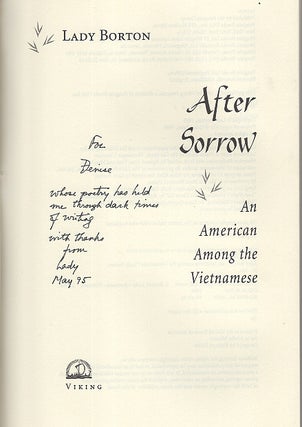 Item #005518974 After Sorrow: An American Among the Vietnamese. Lady Borton