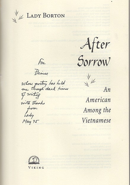 Item #005518974 After Sorrow: An American Among the Vietnamese. Lady Borton.