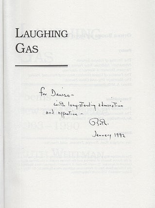 Item #005519050 Laughing Gas: Poems New and Selected, 1963-1990. Ruth Whitman
