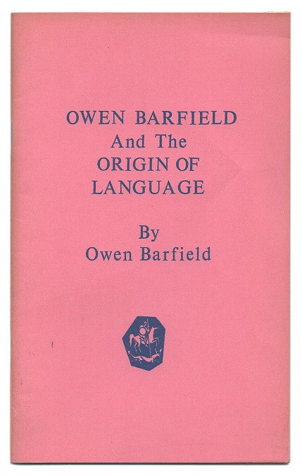 Item #005522318 Owen Barfield and the Origin of Language. Owen Barfield.
