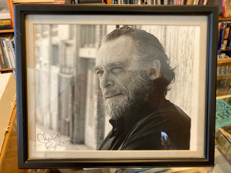 Item #005522686 Original Photograph of Charles Bukowski, Signed. Charles Bukowski, Richard Robinson.