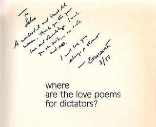 Where Are the Love Poems for Dictators?