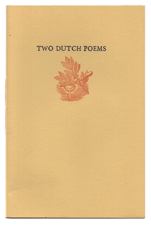 Item #601492 Two Dutch Poems. Pieter Langendijk.