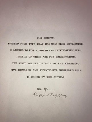 Item #605418 Poems 1886-1929 by Rudyard Kipling [3 volumes]. Rudyard Kipling