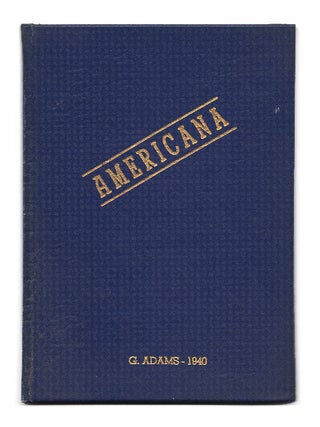 Item #605893 Americana. Glen Cameron Adams