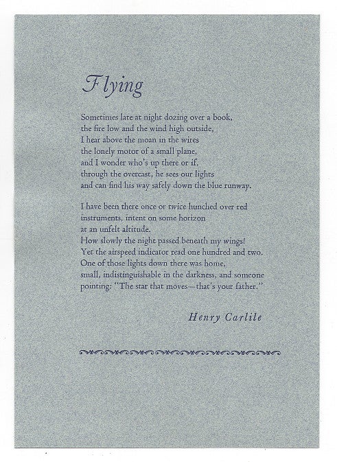 Item #606575 Flying. Henry Carlile.