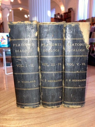 Item #609301 Platonis Dialogi secundum Thrasylli tetralogias dispositi [6 volumes bound in 3]....