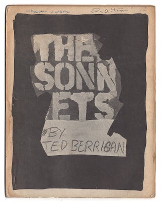 Item #615198 The Sonnets. Ted Berrigan