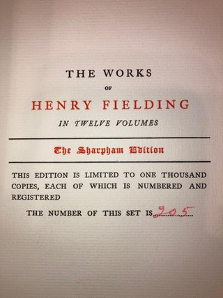 The Works of Henry Fielding [12 volumes]