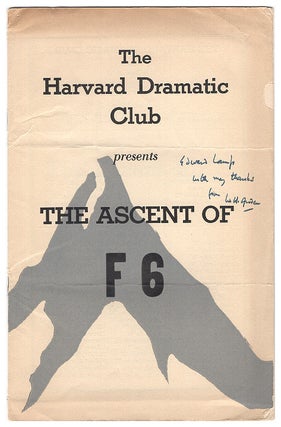 Item #620163 Harvard Dramatic Club Presents The Ascent Of F6