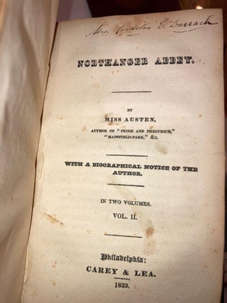 Northanger Abbey [2 volumes bound in 1]