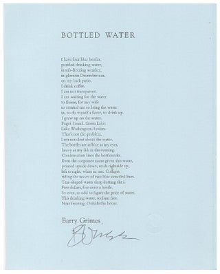 Bottled Water [Broadside