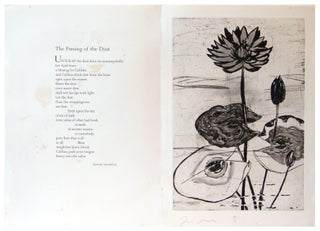 Item #623970 The Freeing of the Dust / Blue Egyptian Water Lily [Broadside / Print]. Denise...