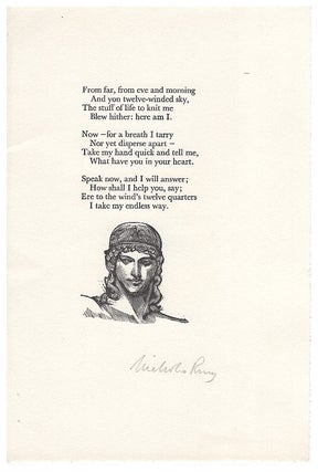 Item #624420 From far, from eve and morning...[Broadside]. Alfred Edward Housman
