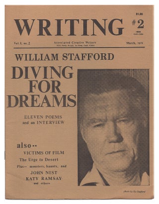 Item #624487 Writing. Vol. 1, No. 2 / March 1979 [William Stafford Issue]. William Stafford,...