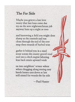Item #625181 The Far Side [broadside]. Paul Hunter