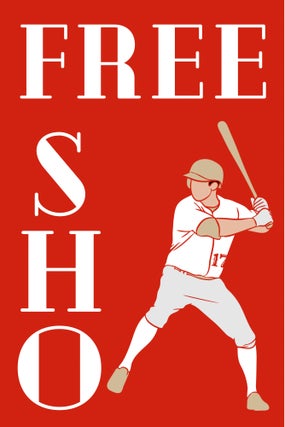 Item #625274 Free/Trade Sho! Reversible Baseball Poster: Red Edition