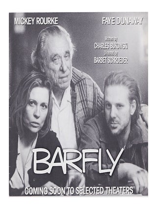 Item #629165 Barfly: Mickey Rourke, Faye Dunaway; Written by Charles Bukowski; Directed by Barbet...